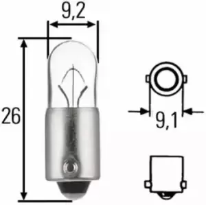 Image of x1 Bulb T4W BA9s 24V 8GP002067-241 by Hella