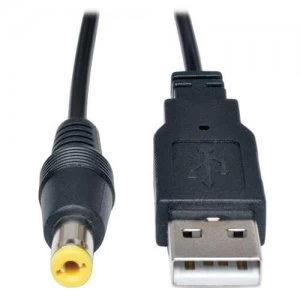 Image of Tripp Lite USB To 5v Dc Type M Barrel Plug Power Cord 28 Awg Black 3ft