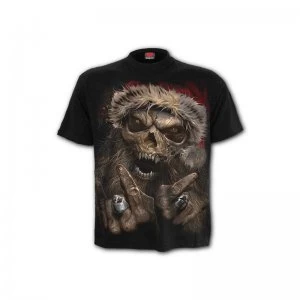 Image of Rock Santa Black T-Shirt