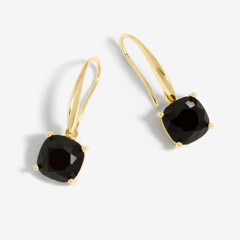 Image of Jon Richard Gold Plated And Jet Fishhook Earrings Jewellery Sets One Size Gold 72226810000