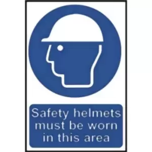 Image of Safety Helmets Must Be Worn in This Area - Sav (200 X 300MM)