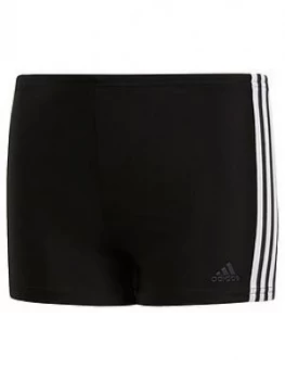 Image of Adidas Swim Fit Boxer 3 Stripe Youth - Black/White