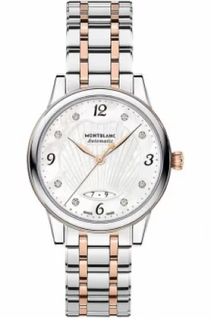 Image of Ladies Mont Blanc Boheme 28mm Date Automatic Diamond Watch 119098