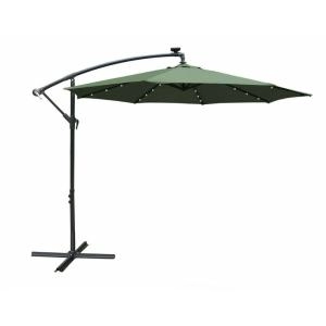 Image of Airwave Hanging Parasol w/LED Spot Lights - Gree - Garden & Outdoor