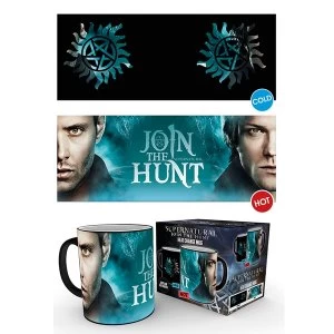 Image of Supernatural Sam and Dean Symbol Heat Change Mug
