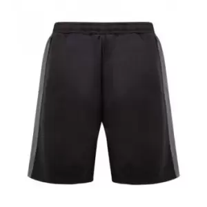 Image of Finden and Hales Mens Knitted Shorts (XXL) (Black/Gunmetal)