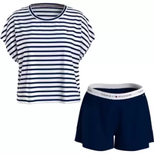 Image of Tommy Hilfiger Short Sleeve Pj Set Ctn - Blue