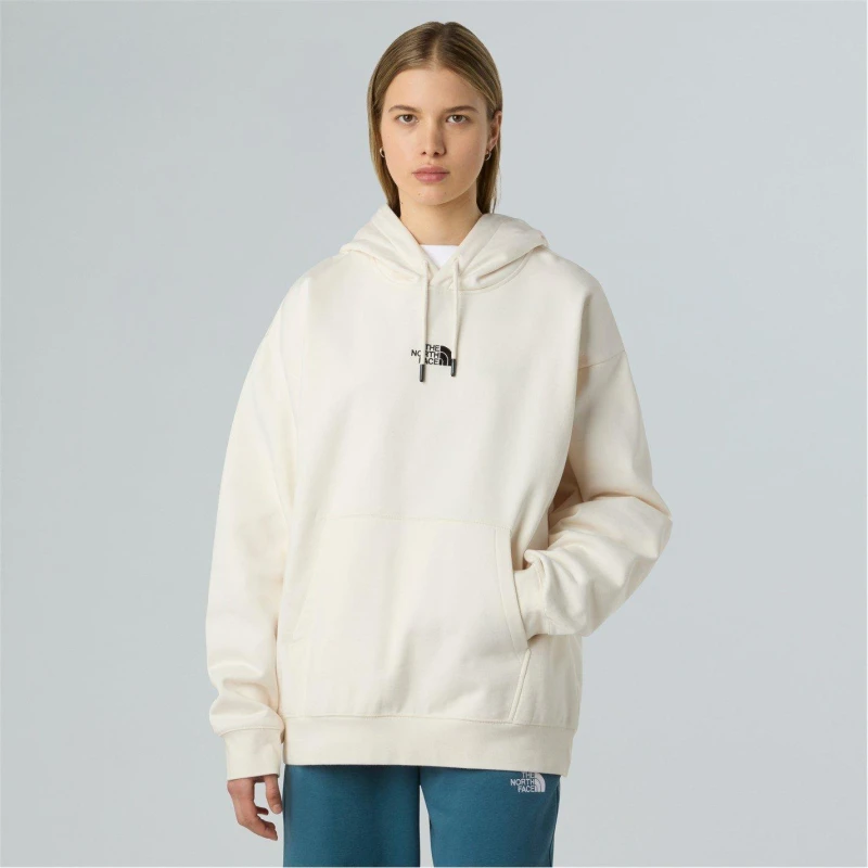 Image of The North Face Womens TNF Essential Oversized Hoodie White Dune female 12 (M)