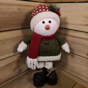 Image of Samuel Alexander - Decorative Christmas 71cm Plush Snowman with Extendable Legs