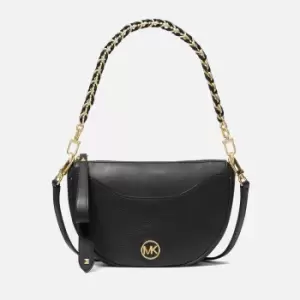 Image of Michael Kors Womens Dover Small Half Moon Pouchette - Black