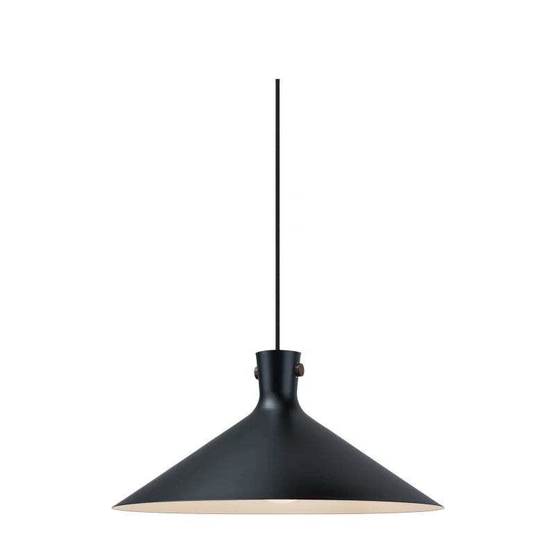 Image of Nordlux Dorina Indoor Pendant Light Black Metal E27 Wood - Mains Powered, IP20 Black Unisex