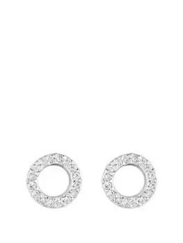 Image of Simply Silver Sterling Silver 925 Cubic Zirconia Mini Round Stud Earrings