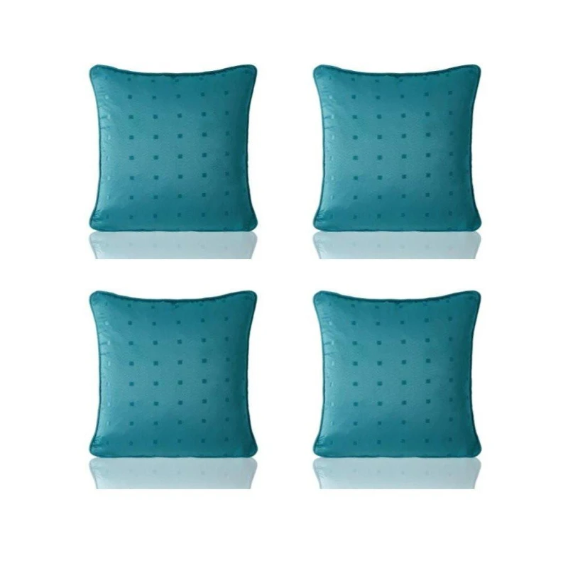 Image of Alan Symonds Semi Plain Dobby Square Geometric Woven Jacquard C Teal unisex 45x45cm