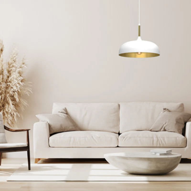 Image of Milagro Pendant Lamp Lincoln White/gold 1Xe27 35Cm