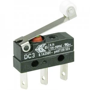 Image of Cherry Switches Microswitch DC3C L1RC 250 V AC 0.1 A 1 x OnOn IP67 momentary