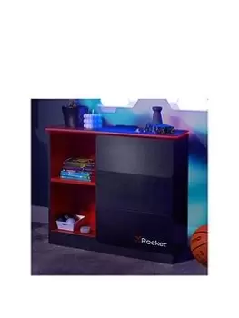 Image of X Rocker Carbon-Tek Gaming Storage Sideboard With Drawers, Shelves And Leds