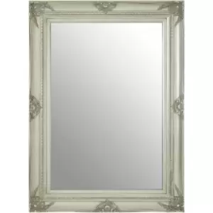 Image of Wall Mirror / Mirrors For Garden / Bathroom / Living Room Antique Effect Rectangular Frame / Silver Finish Wall Mounted Mirrors W83 X D5 X H113cm.