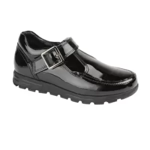Image of Roamers Girls Patent Leather Mary Janes (6 UK) (Black)