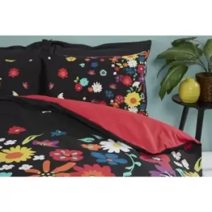 Image of Brighton Floral Multi Single Duvet Cover Set Bedding Bed Quilt Set - Multicoloured
