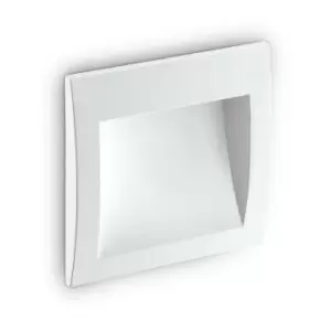 Image of Ideal Lux LED Outdoor Square Recessed Wall Light White IP65, 3000K