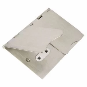 Image of KnightsBridge 13A 2 Gang UK 3 Pin Unswitched Flat Plate Floor Socket - Brushed Chrome