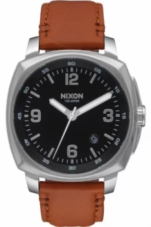 Image of Mens Nixon The Charger Leather Watch A1077-1037