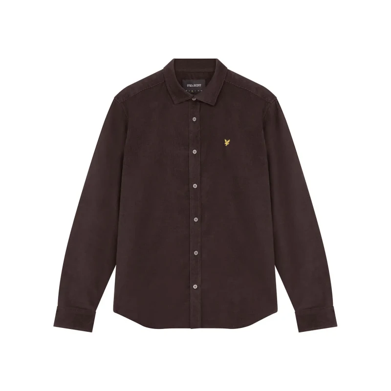 Image of Lyle & Scott Shirt Lyle & Scott Needle Cord Marron Male 2XL