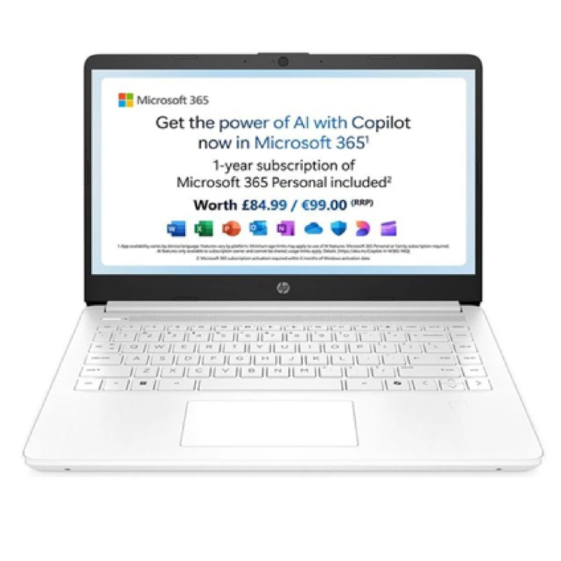 Image of HP 14-dq6500 14 Laptop - Intel 4GB 128GB Win11 White unisex One Size