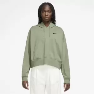 Image of Nike Sportswear Womens Oversized Jersey Pullover Hoodie - Green