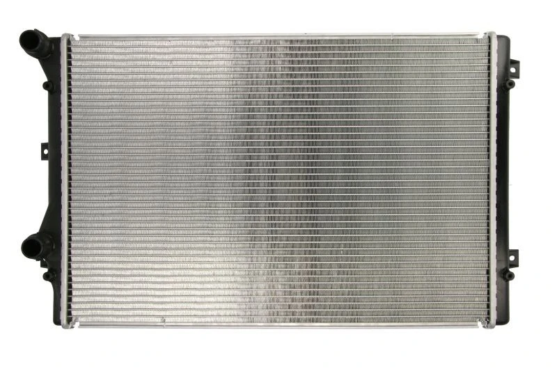 Image of NRF EASY FIT 53816 Engine radiator Aluminium 650 431 32 with seal ring Brazed cooling fins VOLKSWAGEN: Golf 5, GOLF 6, Scirocco III Aluminium Radiator