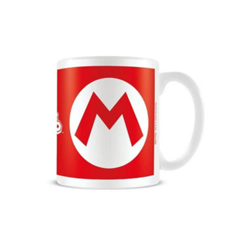 Image of Super Mario Mario Initial Mug Red unisex