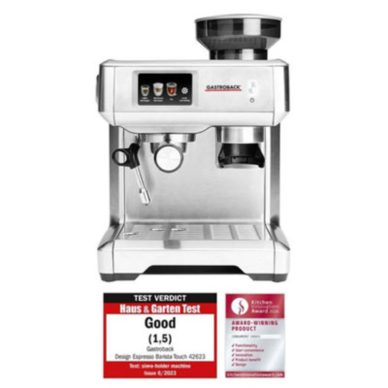 Image of Gastroback 62623 Design Espresso Advanced Barista Bean to Cup Coffee Machine - Silver/Grey 4016432626233