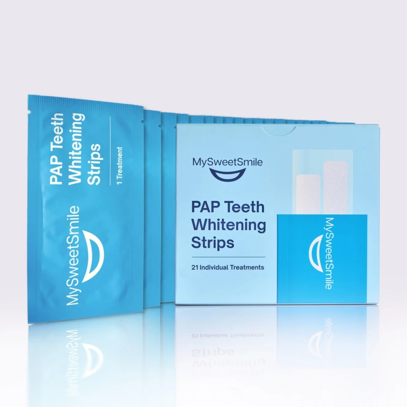 Image of MySweetSmile MySweetSmile PAP Teeth Whitening Strips - 21 Treatments Clear unisex
