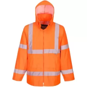 Image of H440 - Orange Sz 5XL Hi-Vis Rain Jacket Coat Visibility Reflective - Hi-Visibility Orange - Portwest