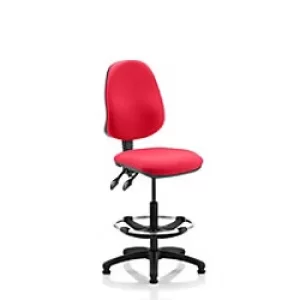 Image of Dynamic Permanent Contact Backrest Task Operator Chair Without Arms Eclipse II Bergamot Cherry Seat High Back