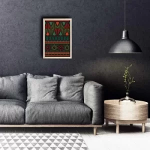 Image of KCT-040 Multicolor Decorative Framed MDF Painting