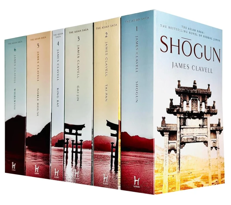Image of The Novels Of Asian Saga 6 Book Collection By James Clavell Shogun Tai Pan Gai Jin King Rat Noble House Whirlwind James Clavell Books
