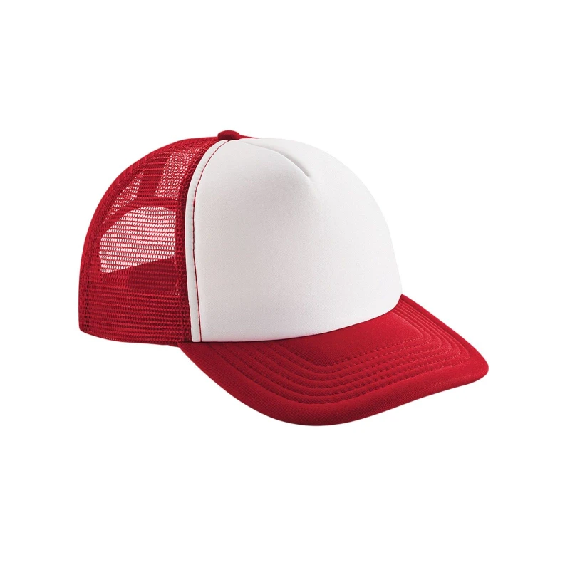 Image of Beechfield Womens Vintage Snapback Trucker Cap in Red Red Female One Size
