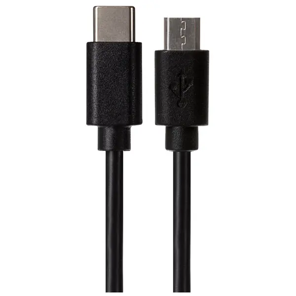 Image of Maplin Maplin USB-C to Micro USB-B Cable - Black, 1m MAP-PSG91207