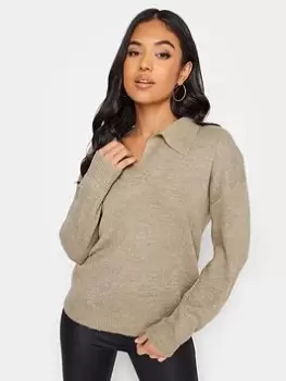 Image of PixieGirl Petite Collared Jumper, Brown, Size 6-8, Women