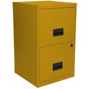 Image of Pierre Henry 2 Drawer Maxi Tall Filing Cabinet - Mustard
