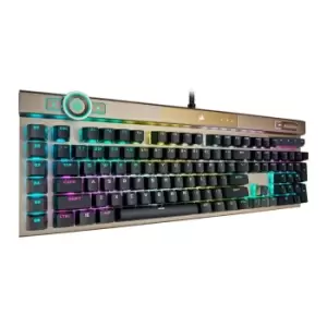 Image of Corsair K100 RGB Limited Edition Midnight Gold Opto-Mechanical Gaming Keyboard