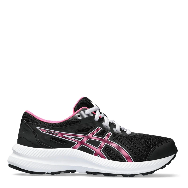 Image of Asics Contend 8 GS Jnr Running Shoes Black/Hot Pink male 1.5 (34.5)