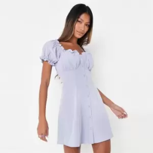 Image of Missguided Milkmaid Button Through - Purple