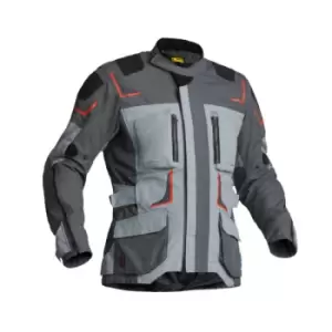 Image of Lindstrands Textile Jacket Myrvik Light Grey Black Orange 56