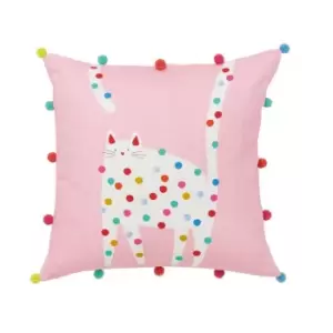 Image of Joules Bakewell Floral Cotton Cushion - Multi