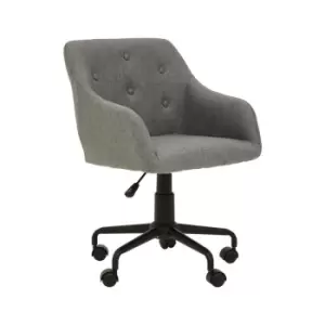 Image of Premier Housewares Brent Tufted Home Office Chair, Grey