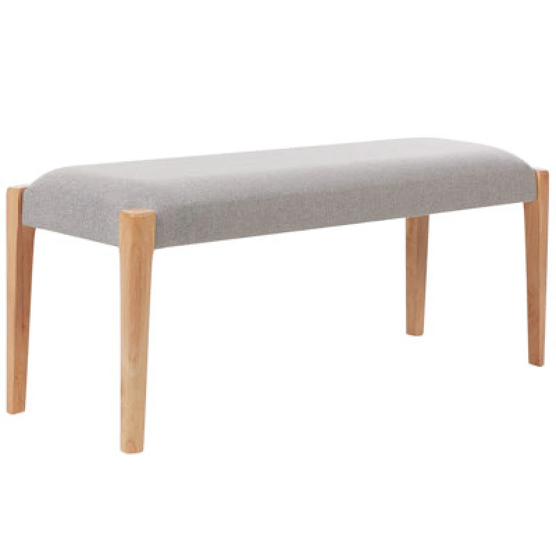 Image of Beliani Bench Elyria Fabric Light Brown/ Grey
