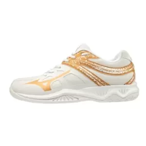 Image of Mizuno Lightning Star Jnr Netball Trainers - White