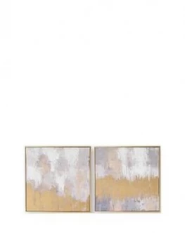 Image of Graham & Brown Laguna Mist Handpainted Canvas In Boxed Frame